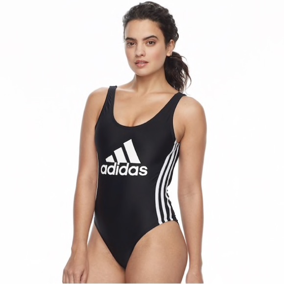 Adidas black one piece swimsuit Clearance